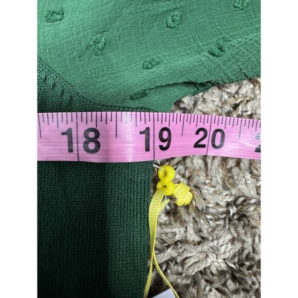 NEW CeCe Women's Crewneck Bobble Detail Long Sleeve Sweater Green NWT Size M - Picture 13 of 14